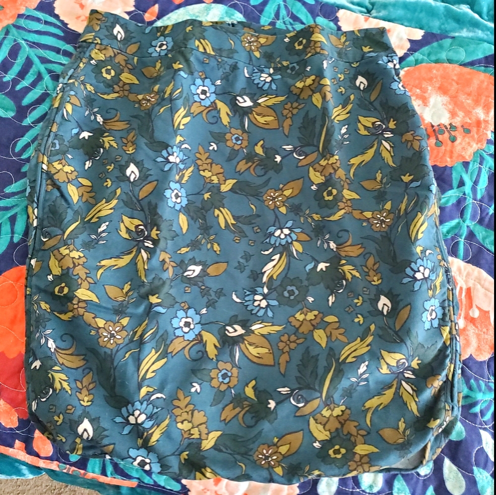LOFT floral skirt